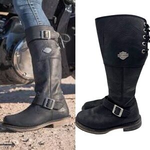 Harley-Davidson Women's Kirtland 14-Inch Motorcycle Boots D87155 Size 7.5 Biker